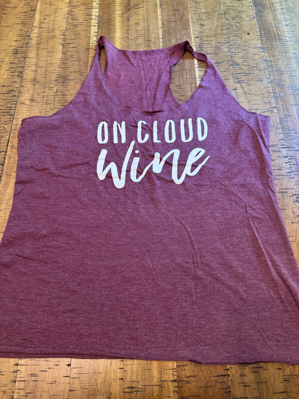 On Running Wine Maroon Racerback Tank Top